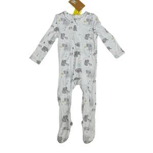 NWT Angel Dear 9-12M Blue Elephant Footie